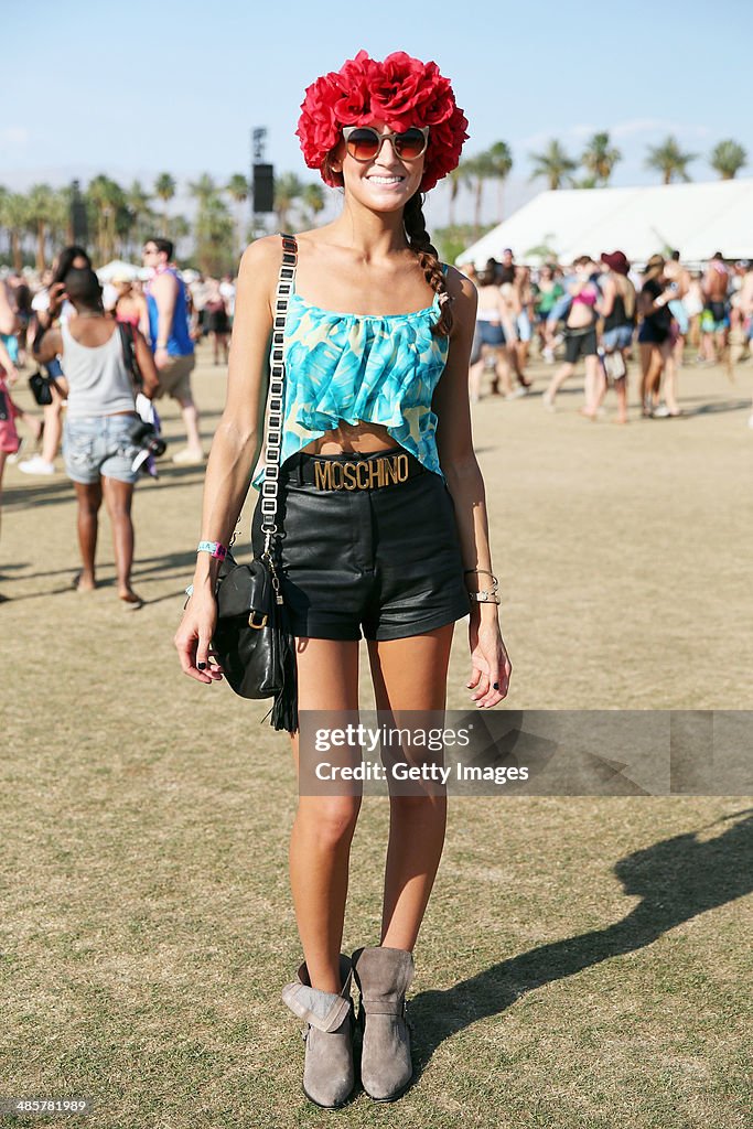 Festival Fashion At The 2014 Coachella Valley Music and Arts Festival - Weekend 2