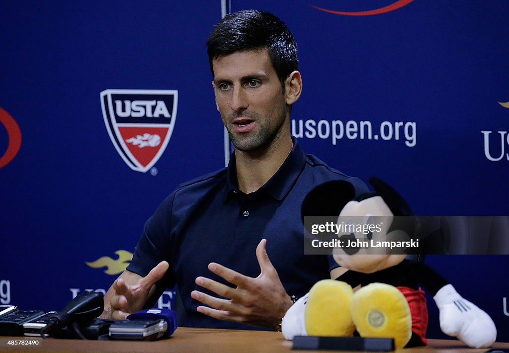2015 US Open - Roger Federer And  Novak Djokovic Press Conference