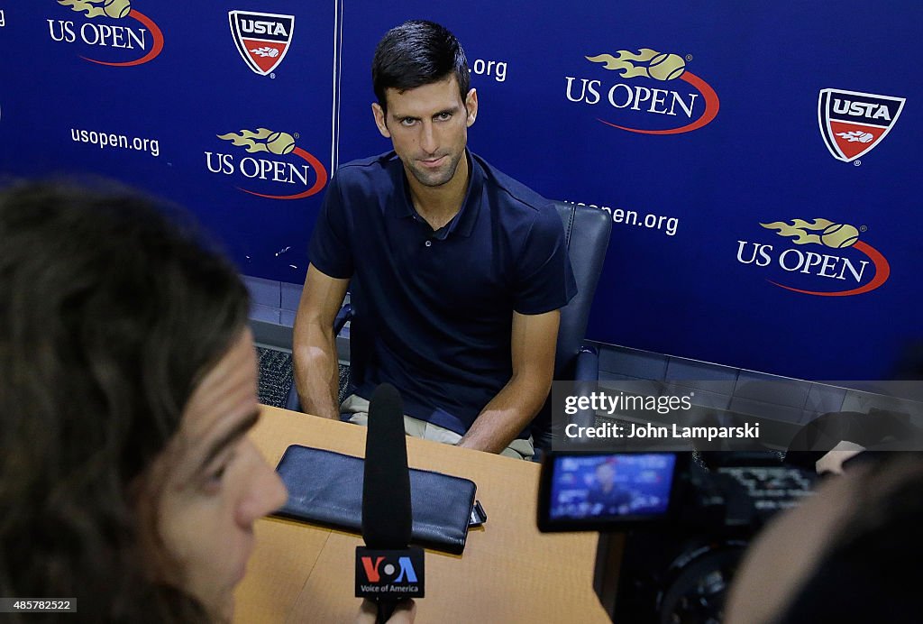 2015 US Open - Roger Federer And  Novak Djokovic Press Conference