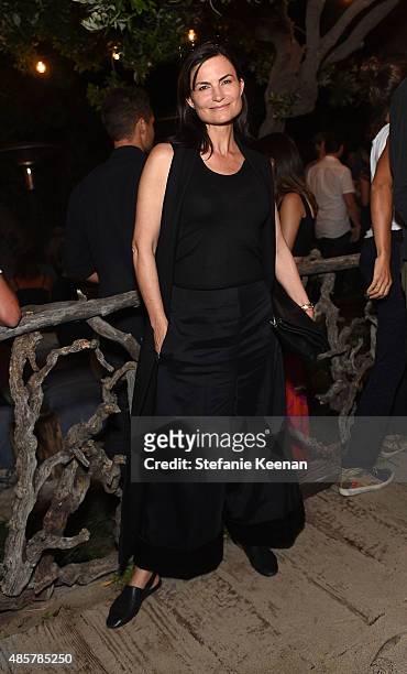 Rosetta Getty attends Kelly Slater, John Moore and Friends Celebrate the Launch of Outerknown at Private Residence on August 29, 2015 in Malibu,...