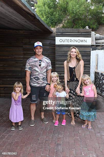 Luke Hemsworth, Samantha Hemsworth and children attend Kelly Slater, John Moore and Friends Celebrate the Launch of Outerknown at Private Residence...