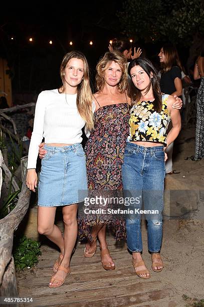 Annabell Ostin, Joyce Ostin and Anika Ostin attend Kelly Slater, John Moore and Friends Celebrate the Launch of Outerknown at Private Residence on...