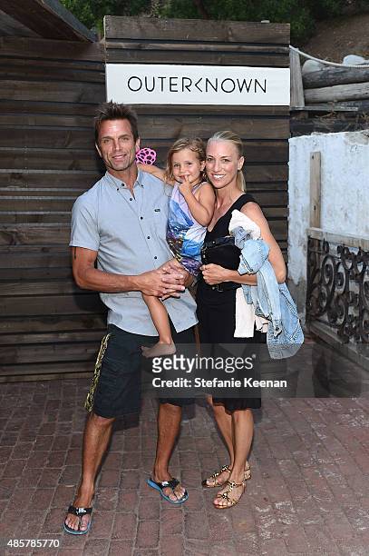 David Chokachi and Susan Chokachi attend Kelly Slater, John Moore and Friends Celebrate the Launch of Outerknown at Private Residence on August 29,...