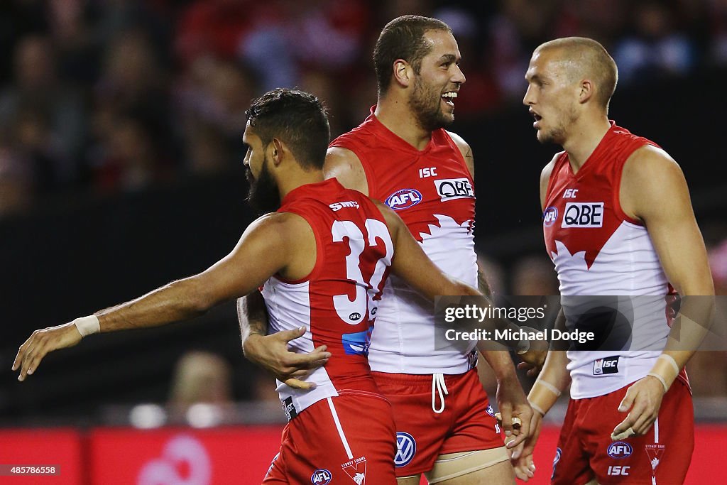 AFL Rd 22 -  St Kilda v Sydney Swans