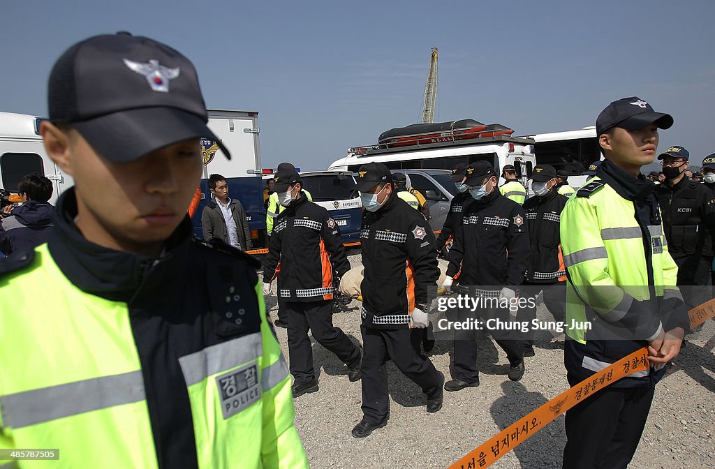 Rescue Work Continues At South Korean Ferry Disaster Site