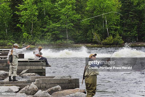 Photo by John Ewing/staff photographer -- Friday, June 10, 2011 -- Upper Dam, at the outlet of Mooselookmeguntic Lake, will be replaced this summer...