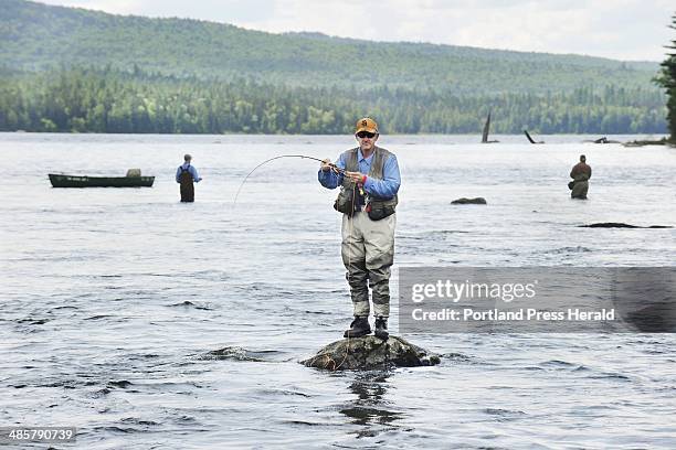 Photo by John Ewing/staff photographer -- Friday, June 10, 2011 -- Upper Dam, at the outlet of Mooselookmeguntic Lake, will be replaced this summer...