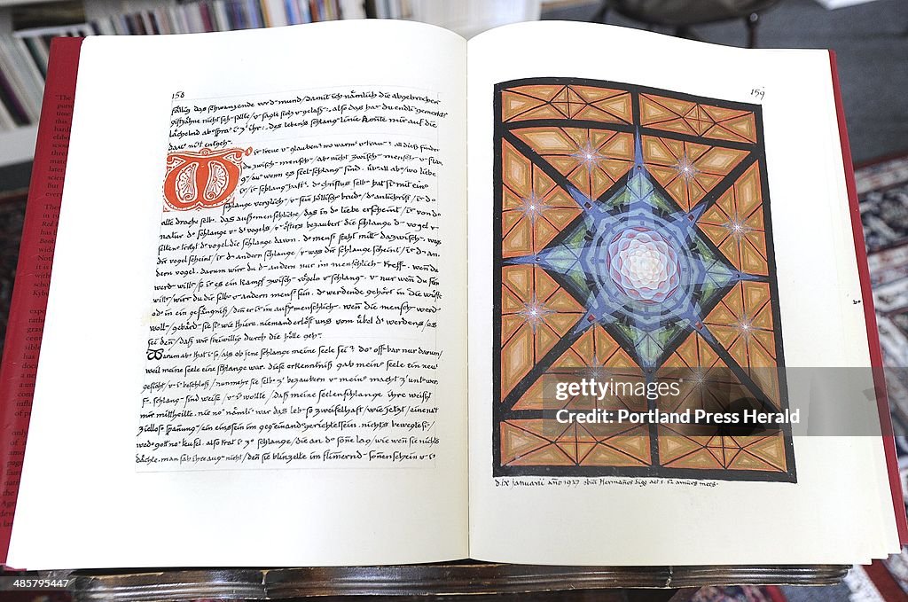 Illustration called Centering Mandala in The Red Book at the Jung center in Brunswick.