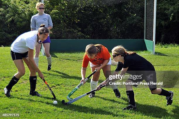 Gordon Chibroski/ Staff Photographer. Tuesday, September 14, 2010. Georges Valley High in Thomaston and Rockland High have combined their field...