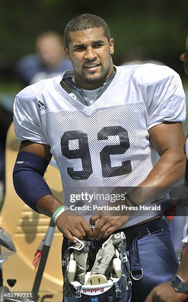 Photo by John Ewing/staff photographer -- Friday, August 12, 2011 -- University of Maine's football program hosts its annal media day at Orono....