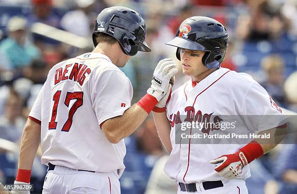 Photo by John Ewing/staff photographer -- Wednesday, August 24, 2011 -- Portland Sea Dogs vs. The Harrisburg Senators at Hadlock Field. Portland's...