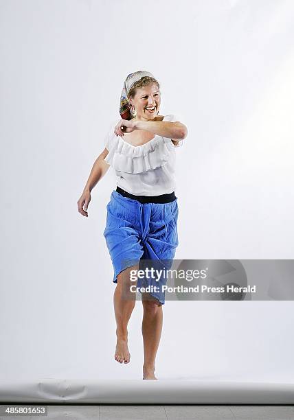 Gabe Souza/Staff Photographer: Photographed on Thursday, September 22, 2011 -- Features writer Shannon Bryan dresses up as Lucille Ball from the...