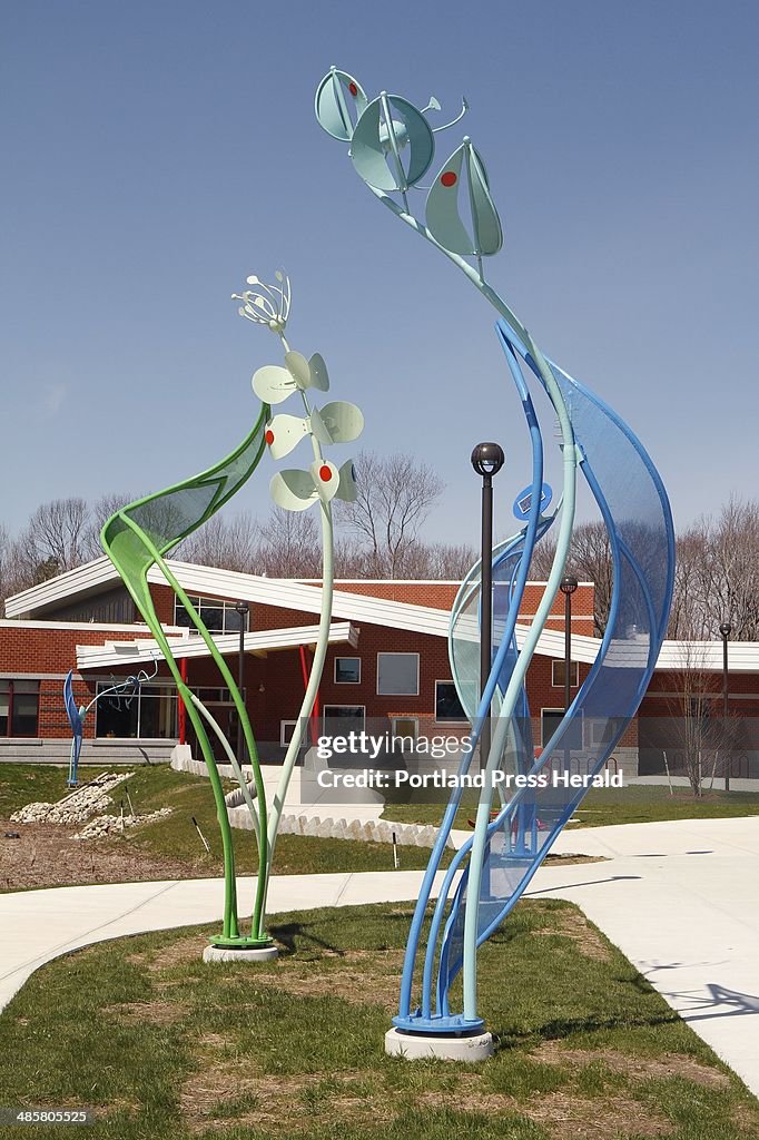 Portland's Ocean Avenue Elementary School entrance features a new