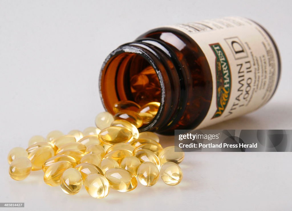 Vitamin D capsules.