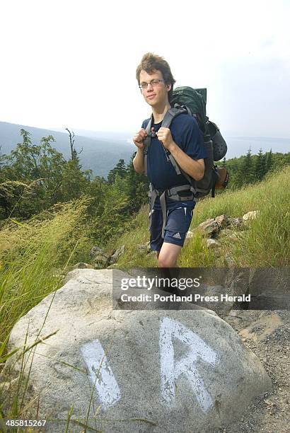 Photo by John Ewing/Staff Photographer -- -- Wednesday, July 29, 2009 -- Drew Mintz is hiking the Appalachian Trail this summer after graduating from...