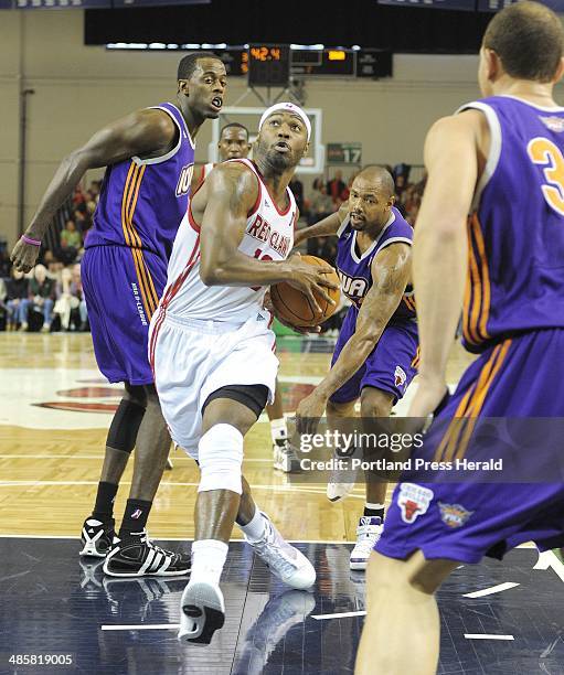 Photo by John Ewing/Staff Photographer -- Thursday, December 31, 2009 -- Maine Red Claws vs. The Iowa Energy basketball game. Red Claw guard Mario...