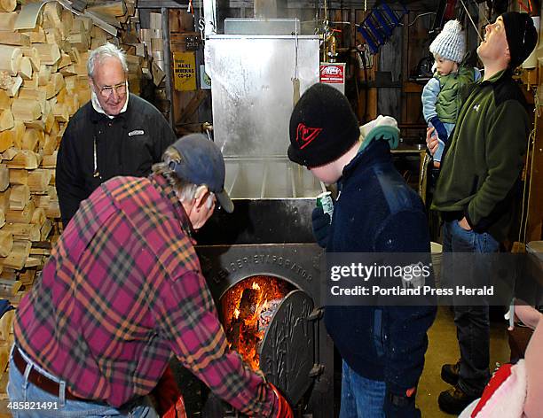 Gordon Chibroski/Staff Photographer. March 23, 2008. Maple Sunday activities at the Grampa Joe's Sugar House in North Baldwin. Visitors enjoy the...