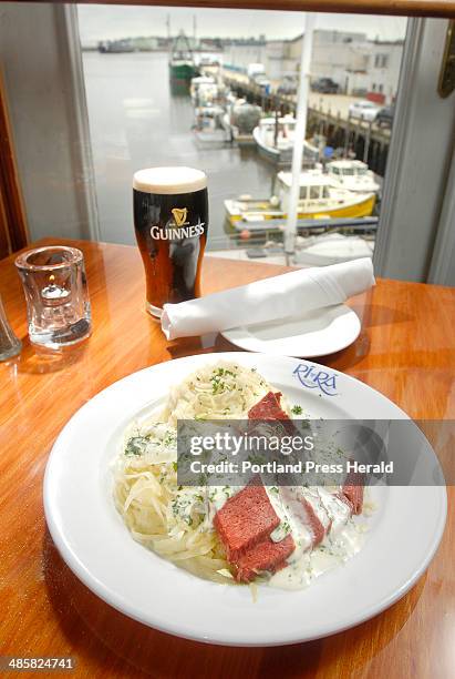 Staff Photo by John Ewing: 20080310 -- Monday, March 10, 2008 -- At Ri Ra Irish Pub in Portland, traditional Irish dishes like this Corned Beef and...