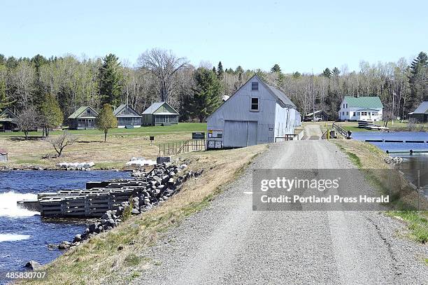 John Patriquin/Staff Photographer,Sat.,May 1, 2010. Historic Upper dam on Mooselookmeguntic Lake in Oquossoc to be replaced by Florida Power.