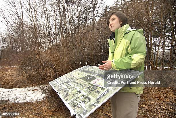 Photo by John Ewing/Staff Photographer -- Wednesday, March 25, 2009 -- Landscape architect Amy Segal tours the site of a proposed community garden on...
