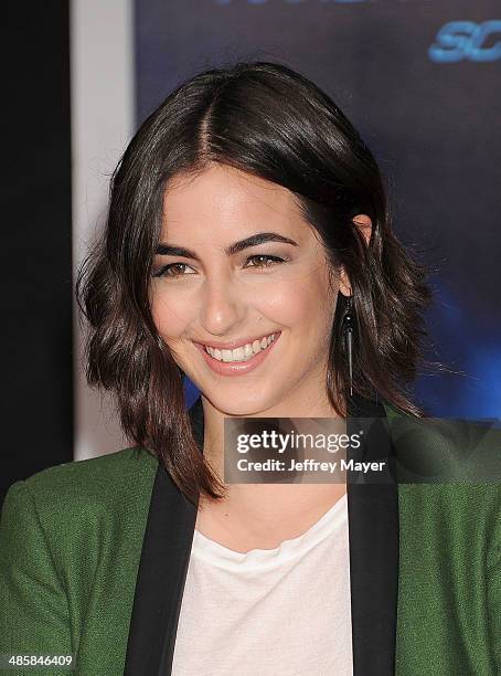 Actress Alanna Masterson arrives at the Los Angeles premiere of 'Need For Speed' at TCL Chinese Theatre on March 6, 2014 in Hollywood, California.