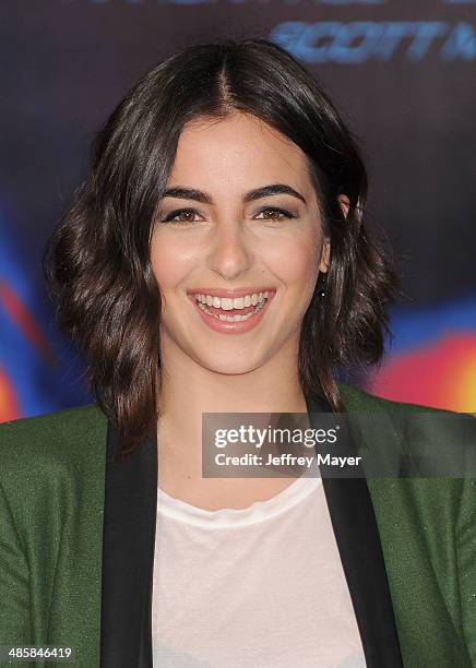 Actress Alanna Masterson arrives at the Los Angeles premiere of 'Need For Speed' at TCL Chinese Theatre on March 6, 2014 in Hollywood, California.