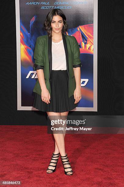 Actress Alanna Masterson arrives at the Los Angeles premiere of 'Need For Speed' at TCL Chinese Theatre on March 6, 2014 in Hollywood, California.