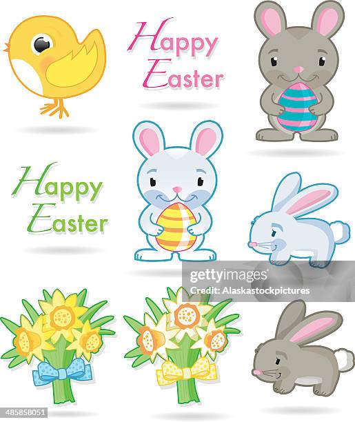 easterobjects - daffodil stock illustrations