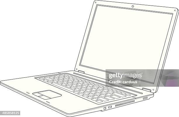 laptop - laptop outline stock illustrations