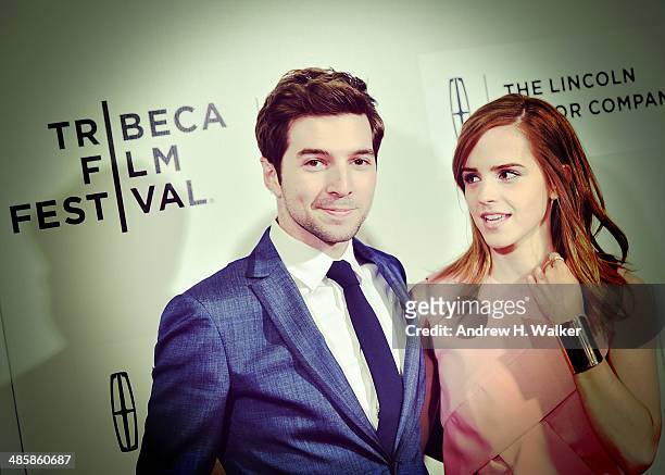 Roberto Aguire and Emma Watson attend the 'Boulevard' Premiere during the 2014 Tribeca Film Festival on April 20, 2014 in New York City.