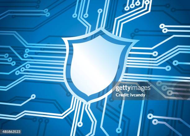 information security - computer focused stock illustrations