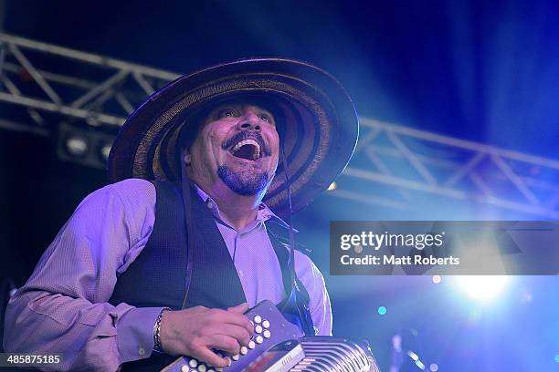 Terrance Simien performs live for fans at the 2014 Byron Bay Bluesfest on April 21, 2014 in Byron Bay, Australia.