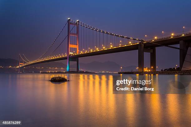 tsing ma bridge - ponte de tsing ma imagens e fotografias de stock