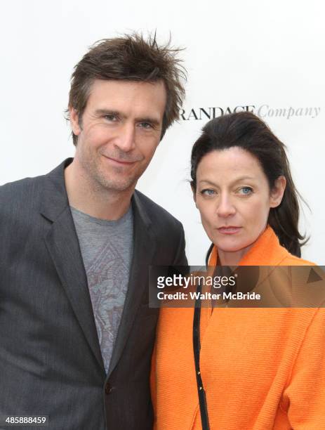 Jack Davenport and Michelle Gomez attend the Broadway opening night of "The Cripple Of Inishmaan" at the Cort Theatre on April 20, 2014 in New York...