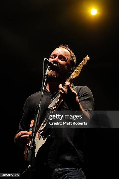 Dave Matthews of the Dave Matthews Band performs live for fans at the 2014 Byron Bay Bluesfest on April 21, 2014 in Byron Bay, Australia.