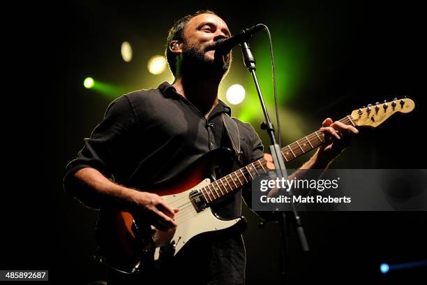 Dave Matthews of the Dave Matthews Band performs live for fans at the 2014 Byron Bay Bluesfest on April 21, 2014 in Byron Bay, Australia.