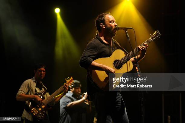 Dave Matthews of the Dave Matthews Band performs live for fans at the 2014 Byron Bay Bluesfest on April 21, 2014 in Byron Bay, Australia.