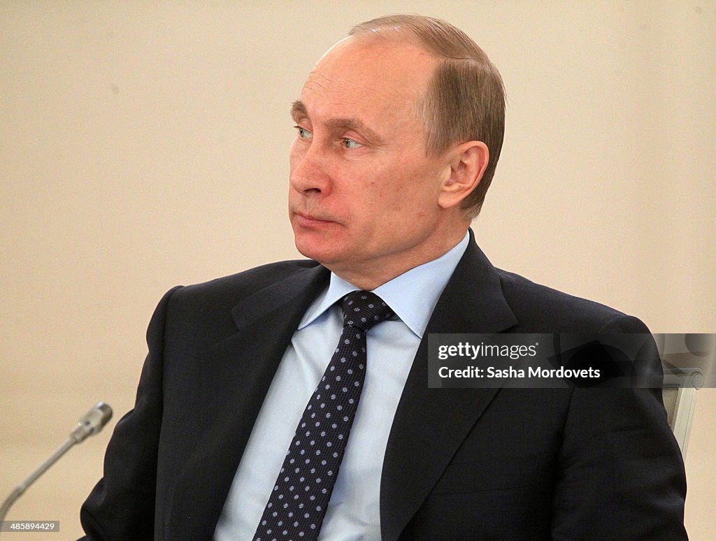 Russian President Vladimir Putin attends the State Council meeting