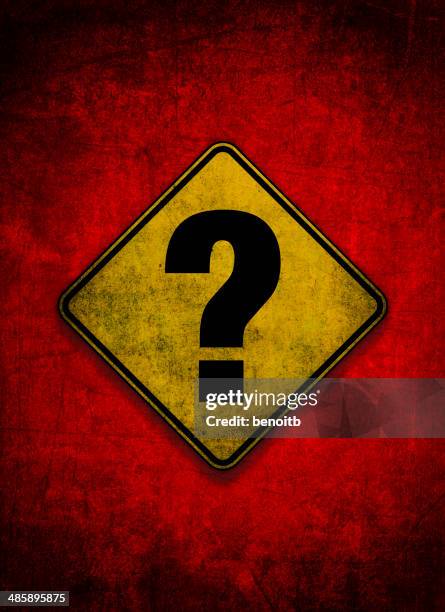 Questioni Sign Question Mark Traffic Sign High Res Illustrations - Getty Images