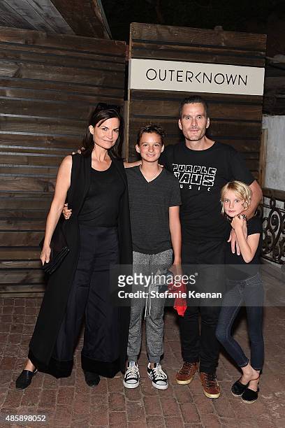 Rosetta Getty, Balthazar Getty and children attend Kelly Slater, John Moore and Friends Celebrate the Launch of Outerknown at Private Residence on...