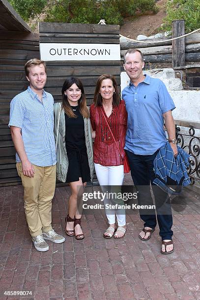 Andy MacKenzie, Aly MacKenzie, Shawn MacKenzie and Doug MacKenzie attend Kelly Slater, John Moore and Friends Celebrate the Launch of Outerknown at...