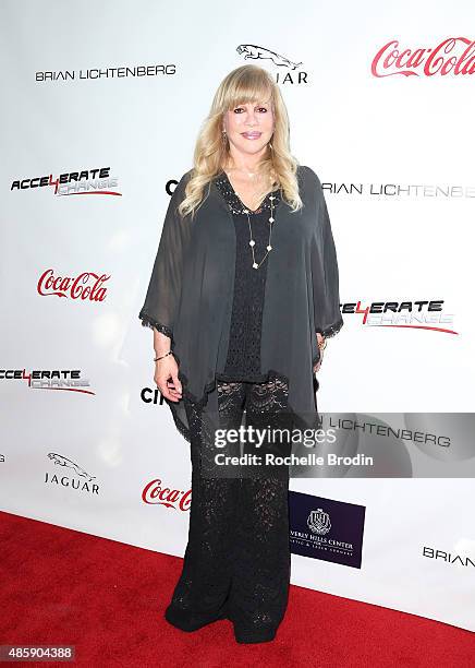 Philanthropist Daphna Ziman arrives at the Accelerate4Change charity event presented by Dr. Ben Talei & Cinemoi on August 29, 2015 in Beverly Hills,...