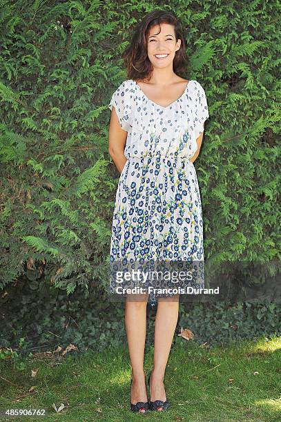 Actress Melanie Doutey poses at a photocall for the film "Post Partum" during the 8th Angouleme French-Speaking Film Festival on August 30, 2015 in...