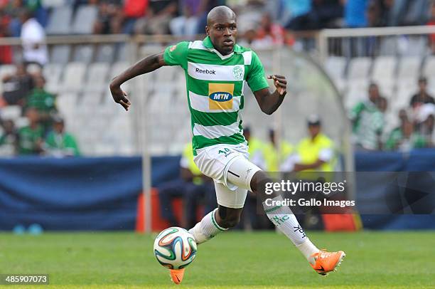 Lerato Lamola of Celtics in action during the Absa Premiership match between Bloemfontein Celtic and Orlando Pirates at Free State Stadium on April...