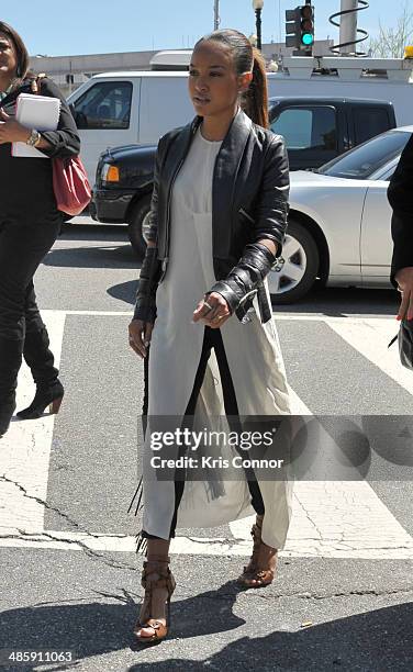 Karrueche leaves the H. Carl Moultrie 1 Courthouse after it was announced the start of Chris Brown's assault trial is to be pushed back to Wednesday...