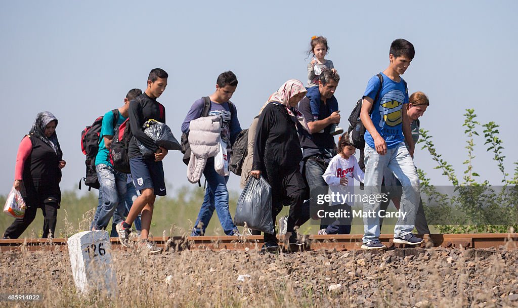 Record Number Of Migrants Flowing Into Hungary Across Its Borders With Serbia