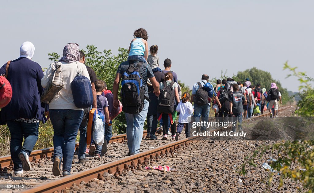 Record Number Of Migrants Flowing Into Hungary Across Its Borders With Serbia