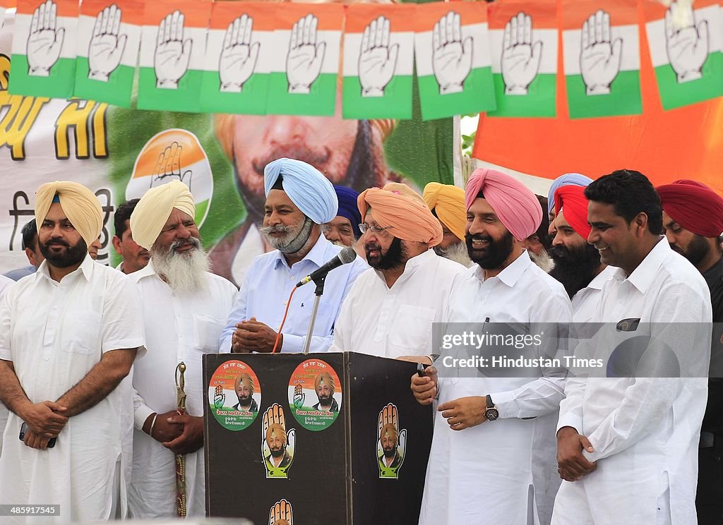 Amarinder Singh Campaigns In Amritsar