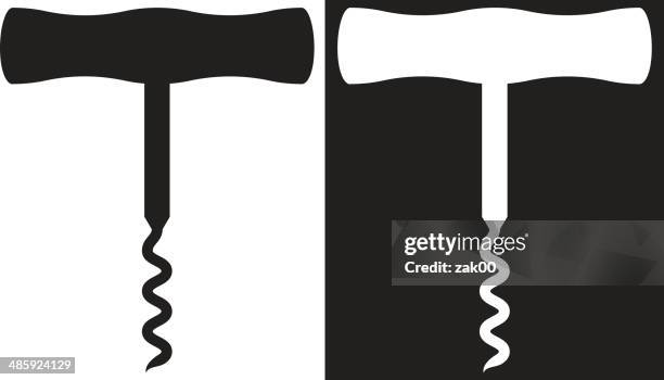 illustrazioni stock, clip art, cartoni animati e icone di tendenza di cavatappi - corkscrew