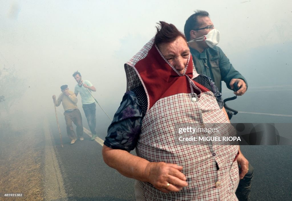 TOPSHOT-SPAIN-WEATHER-FIRE